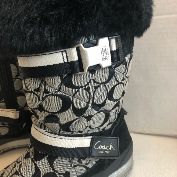 Coach Mariette fur CC signature snow boots - Picture 2 of 8